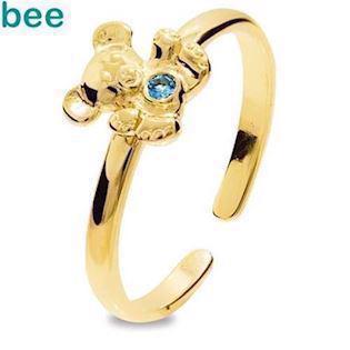 Bee Jewelry Girls First Gold Ring 9 kt gull fingerring blank, modell 25291-SPAQ-K